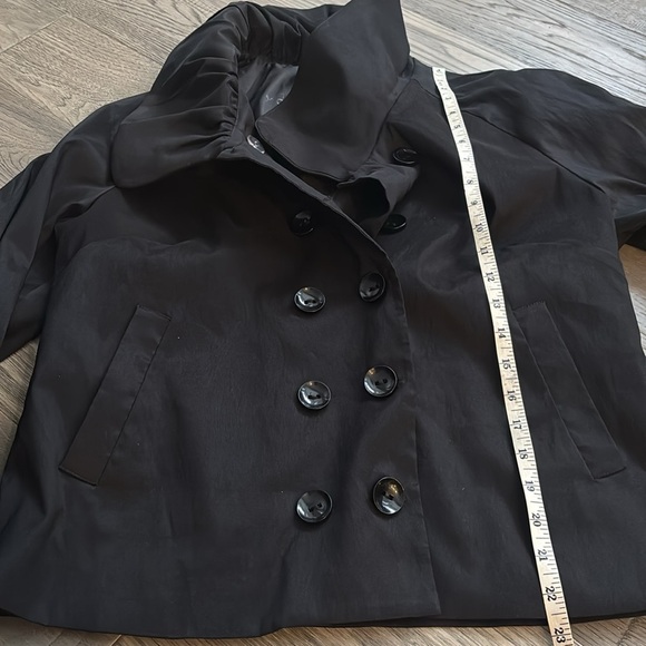 Samuel Dong Black Pea Coat - Picture 6 of 10